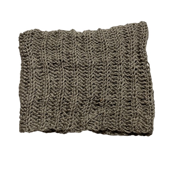 Handmade Homemade Crochet Cowl Infinity Scarf Brown Tan Winter Outerwear - Picture 3 of 6